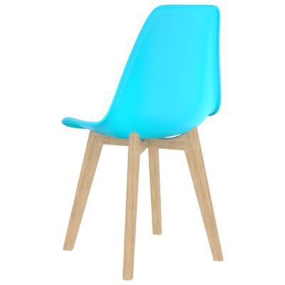 vidaXL Jedilni stoli 2 kosa modra plastika