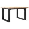 vidaXL Klubska mizica O okvir 60x60x40,5 cm trdna borovina jeklo