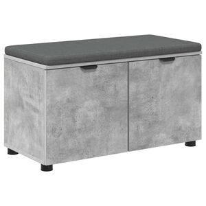 vidaXL Haldna klop Beton Siva 80 x 38 x 46 cm Oblikovan Les in Tkanina