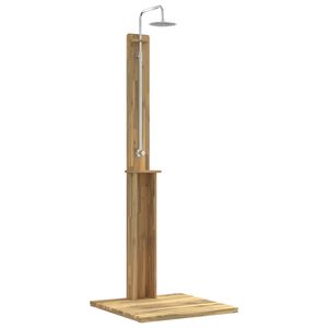 vidaXL Zunanji tu&scaron; 217 cm Trdna akacijeva les in nerjavna stole Bela