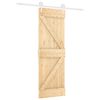 vidaXL Drsna vrata Naravna in bela 70 x 210 cm Masiven borov les