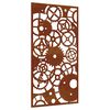 vidaXL Vrtna stenska dekoracija 105x55 cm corten jeklo zobniki