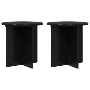 vidaXL Stojalo za rastline 2 kos Črna 40 x 40 x 40 cm Inženirski les
