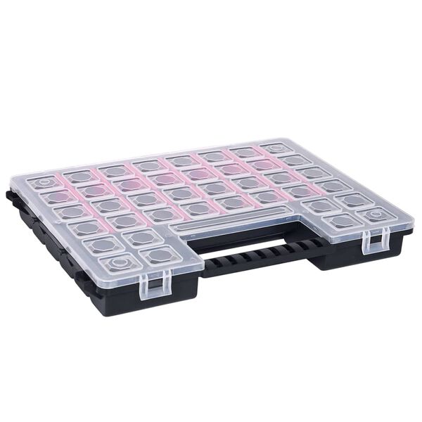 vidaXL &Scaron;katle za sortiranje 2 kosa z delilniki 385x283x50 mm plastika