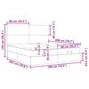 vidaXL Otomanski posteljni okvir z vzmetnicami krem 180x200 cm blago