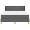 vidaXL Postelja z vzmetnico z vzmetnico Temno siva 160 x 200 cm blago