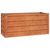 vidaXL Vrtna visoka greda rusty 100x40x45 cm corten jeklo