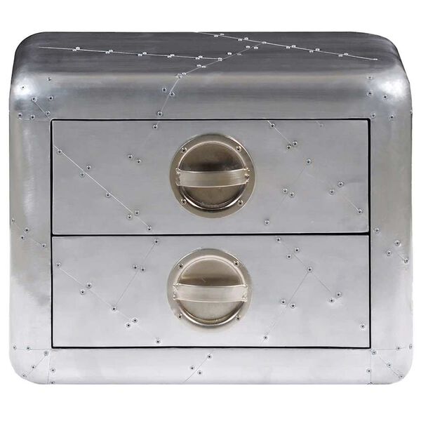 vidaXL Letalska odstavna mizica z 2 predaloma starinski letalski stil