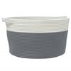 vidaXL Ko&scaron;ara za shranjevanje siva in bela &Oslash;40x25 cm bombaž
