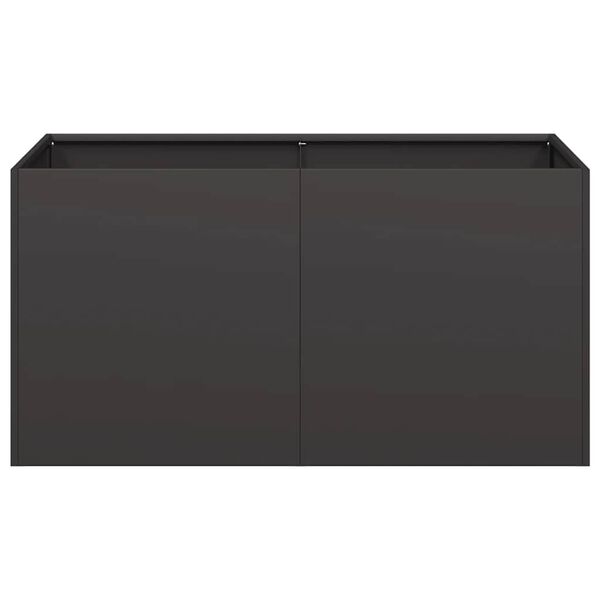 vidaXL Planter Black 80x40x40 cm Hladno valjano jeklo