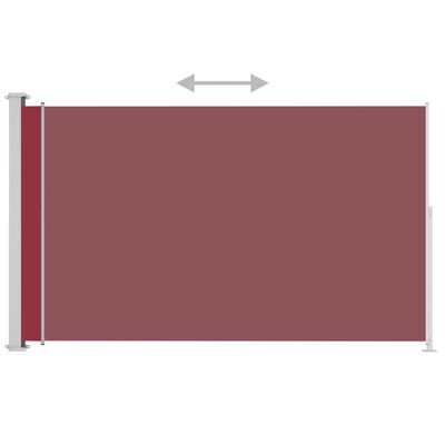 vidaXL Zložljiva stranska tenda za teraso 200x300 cm rdeča