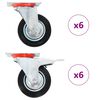 vidaXL Gibljiva kolesa 12 kosov 100 mm