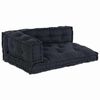 vidaXL Blazina za paletni kafi 3 kos Blago Antracit 120 x 80 x 38 cm