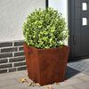 vidaXL Garden Planters 2 kosa 40x40x40 cm Weathering Steel