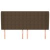 vidaXL Vzglavje z u&scaron;esi temno rjavo 163x23x118/128 cm blago