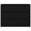 vidaXL Komoda črni hrast 100x35x76 cm inženirski les