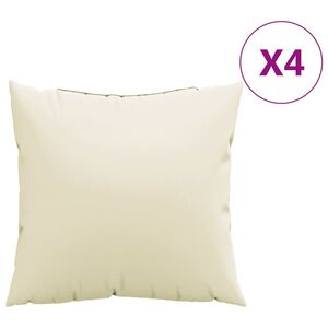 vidaXL Okrasne blazine 4 kosi krem 50x50 cm blago