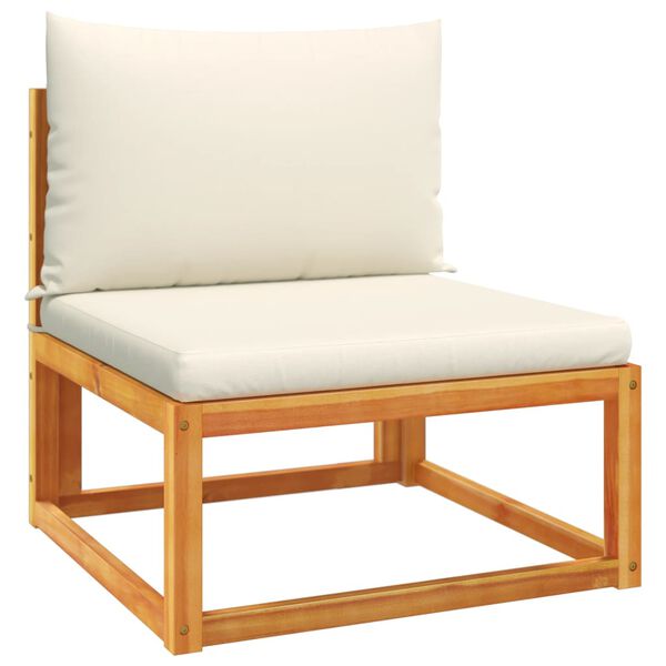 vidaXL 5-delni vrtni komplet sedežnih garnitur z blazinami, akacijev les in vrv