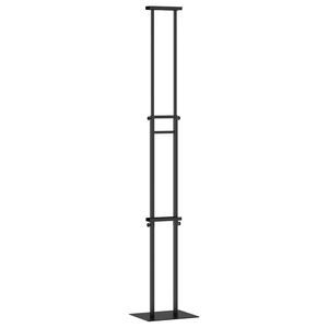 vidaXL Razstave na sejmih Črna 30 x 23,5 x 210 cm Jeklo