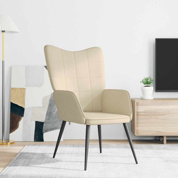 vidaXL Stol za spro&scaron;čanje krem blago