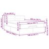 vidaXL Otomanski posteljni okvir z vzmetnico siv 140x200 cm blago