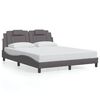vidaXL Posteljni okvir brez vzmetnice Viana siv 160x200 cm umetno usnje