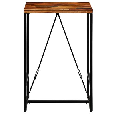 vidaXL Barska miza iz trdnega predelanega lesa 70x70x106 cm