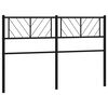 vidaXL Kovinsko nadomestno vzglavje črno 135 cm