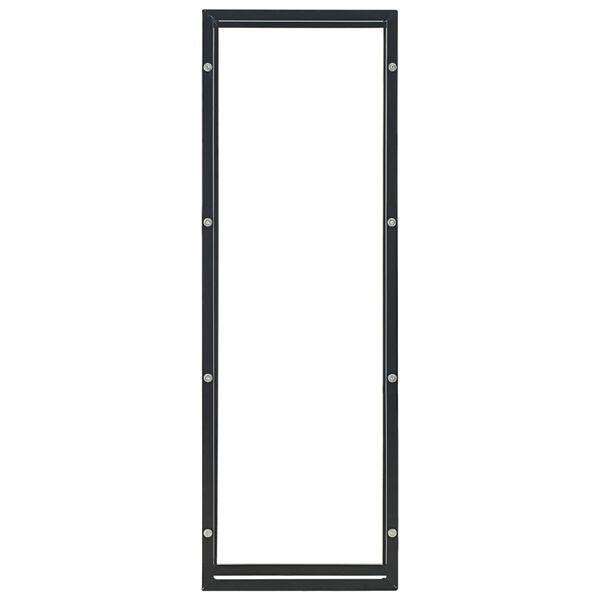 vidaXL Stojalo za drva črno 50x20x150 cm jeklo