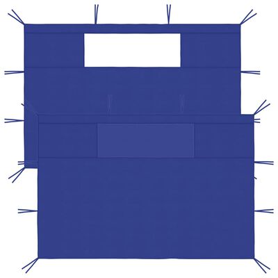 vidaXL Stranice za paviljon z okni 2 kosa modre