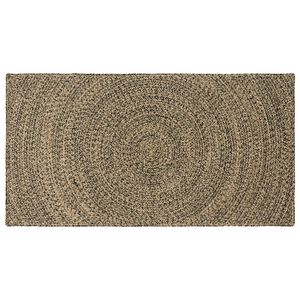 vidaXL Preproge za povr&scaron;ine Naravna in črna 80 x 150 cm Juta