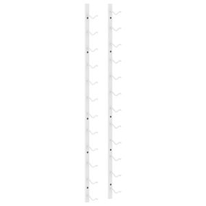 vidaXL Stensko stojalo za vino za 12 steklenic belo železo