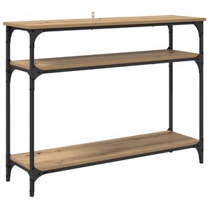 vidaXL Konzolna miza Umetni hrast 100 x 29 x 75 cm Inženirski les