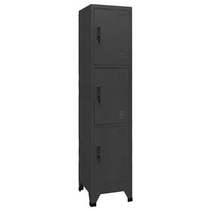 vidaXL Omara s ključavnico antracitna 38x45x180 cm jeklo