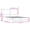 vidaXL Kovinski posteljni okvir brez vzmetnice sonoma hrast 120x190 cm