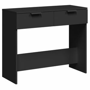 vidaXL Konzolna mizica črna 90x36x75 cm inženirski les