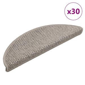 vidaXL Samolepilne preproge za stopnice Sisal-Look 30 kosov 56x17x3 cm