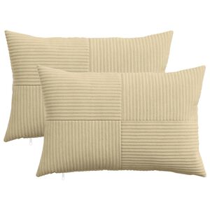 vidaXL Prevleka za blazino 2 pcs ALMELO Siva zelena 30 x 50 cm
