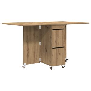 vidaXL Jedilna miza 140 x 80 x 77 cm Inženirski les Artisan hrast