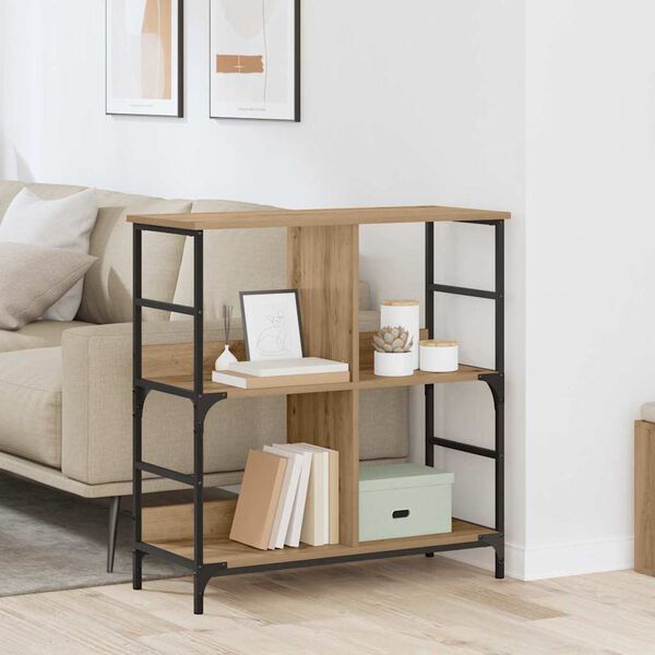 vidaXL Knjižna polica artisan hrast 78,5 x 33 x 82 cm Konstruiran les