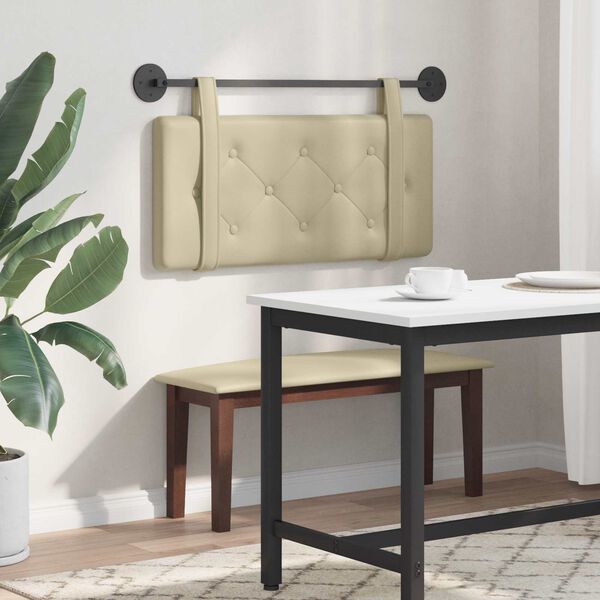 vidaXL Visoki naslon za glavo krema 90 cm Umjetno usnje