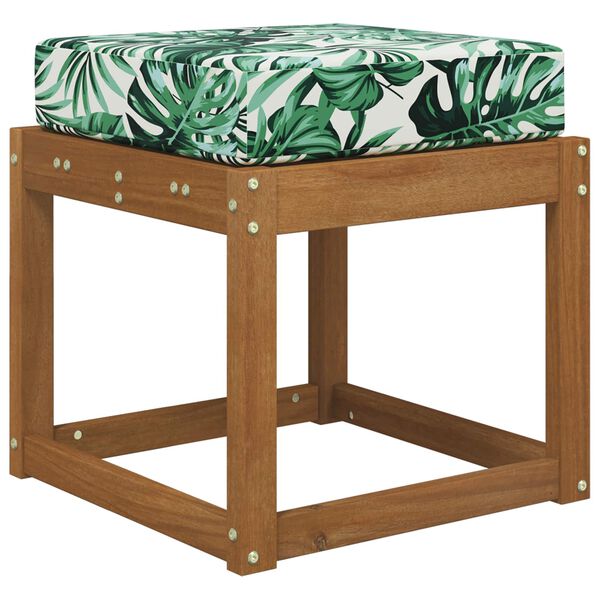 vidaXL Zunanja sedežna blazina Vzorec lista 40 x 40 x 8 cm