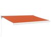 vidaXL Zložljiva tenda oranžna in rjava 3,5x2,5 m blago in aluminij