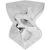 vidaXL Stol/Mizica Zavite Oblike Aluminij Srebrne Barve