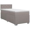 vidaXL Postelja boxspring z vzmetnico Taupe 90 x 200 cm Blago