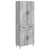 vidaXL Set omar 2 pcs Siva Sonoma 66 x 34,5 x 89,5 cm Inženirski les