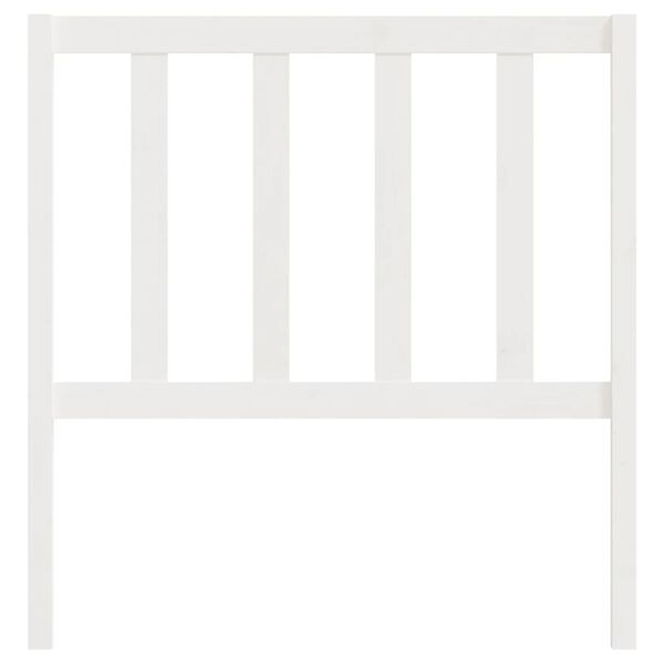 vidaXL Posteljno vzglavje belo 106x4x100 cm trdna borovina