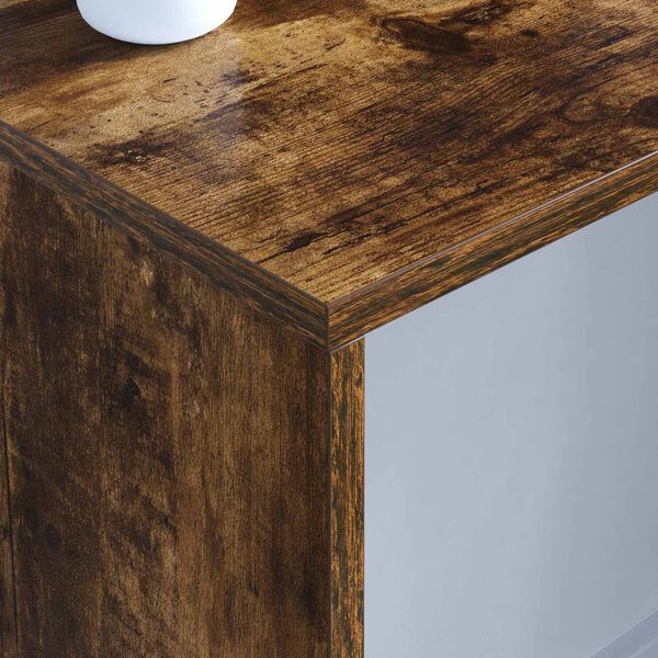 vidaXL Stenska miza Dimljeni oreh 100 x 45 x 30 cm Konstruiran les