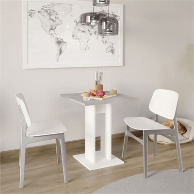 FMD Jedilna miza 70 cm betonsko siva in bela