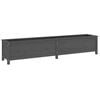 vidaXL Vrtna visoka greda siva 199,5x40x39 cm trdna borovina